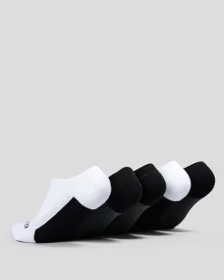 Socks & Accesories*Lucid Boys' Fuzzled Ankle Socks 5 Pack Black/white