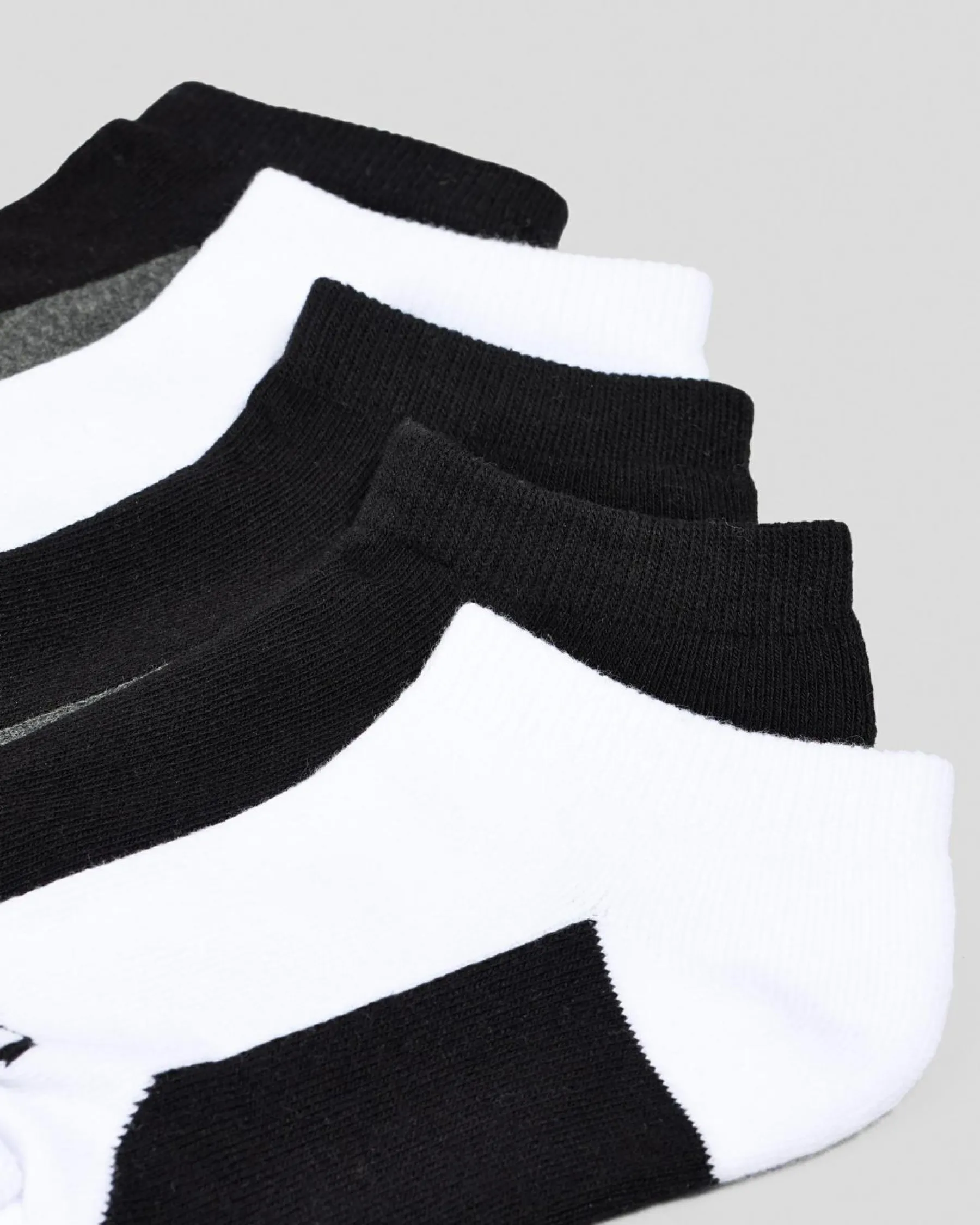 Socks & Accesories*Lucid Boys' Fuzzled Ankle Socks 5 Pack Black/white