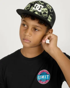 Headwear*DC Shoes Boys' Gas Station Season Trucker Cap Glow Skully