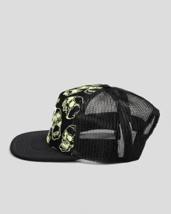 Headwear*DC Shoes Boys' Gas Station Season Trucker Cap Glow Skully