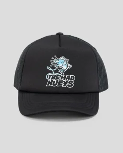 Headwear*The Mad Hueys Boys' Great Bite Shark Trucker Cap Black