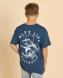 Tops & T-Shirts*Salty Life Boys' Hammerhead T-Shirt Slate Blue