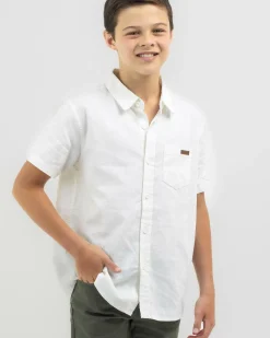 Tops & T-Shirts*Skylark Boys' Hemp Short Sleeve Shirt White