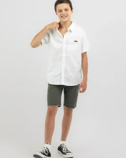 Tops & T-Shirts*Skylark Boys' Hemp Short Sleeve Shirt White