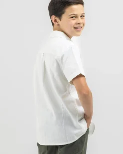 Tops & T-Shirts*Skylark Boys' Hemp Short Sleeve Shirt White