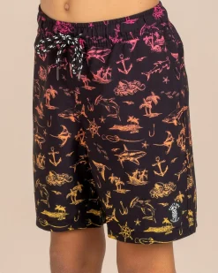 Shorts & Bottoms*Salty Life Boys' Herd Elastic Waist Shorts Black/multi