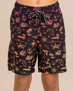 Shorts & Bottoms*Salty Life Boys' Herd Elastic Waist Shorts Black/multi