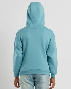 Outerwear*Nike Boys' Icon Fleece Hoodie Denim Turquoise/white