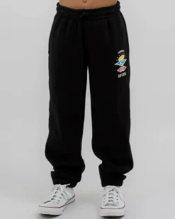 Shorts & Bottoms*Rip Curl Boys' Icon Of Surf Track Pants Black