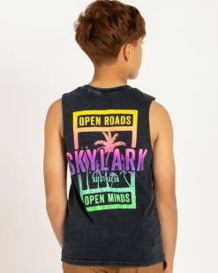 Tops & T-Shirts*Skylark Boys' Illuminate Muscle Tank Navy Acid
