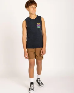 Tops & T-Shirts*Skylark Boys' Illuminate Muscle Tank Navy Acid