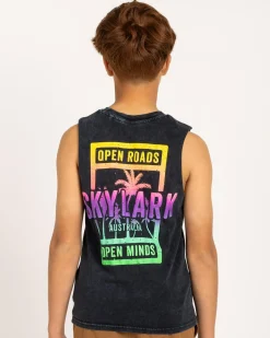 Tops & T-Shirts*Skylark Boys' Illuminate Muscle Tank Navy Acid