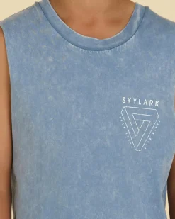 Tops & T-Shirts*Skylark Boys' Inflow Muscle Tank Lt Blue Acid