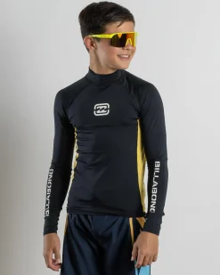 Rashies*Billabong Boys' Jimmy Long Sleeve Rash Vest Black