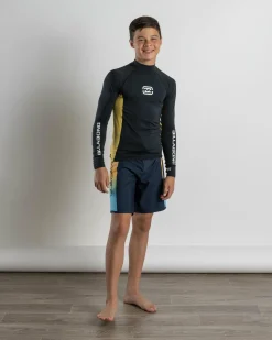 Rashies*Billabong Boys' Jimmy Long Sleeve Rash Vest Black