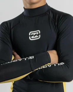 Rashies*Billabong Boys' Jimmy Long Sleeve Rash Vest Black