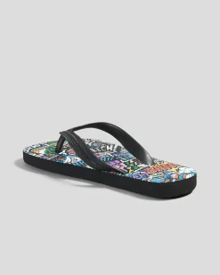 Hot Boys' Kapow Thongs Kids/BOY 2 For Deals|Flip Flops & Sandals