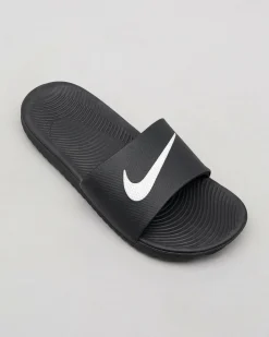 Slides*Nike Boys' Kawa Slides Black/white