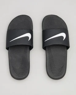 Slides*Nike Boys' Kawa Slides Black/white