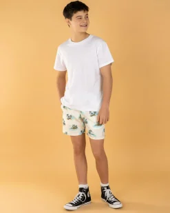 Board Shorts|Shorts & Bottoms*Jacks Boys' Kingston Elastic Waist Shorts Off White