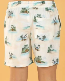 Board Shorts|Shorts & Bottoms*Jacks Boys' Kingston Elastic Waist Shorts Off White