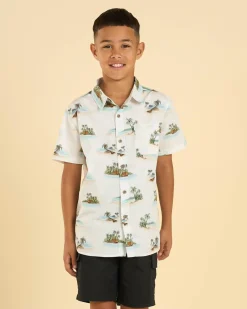 Tops & T-Shirts*Jacks Boys' Kingston Short Sleeve Shirt Off White