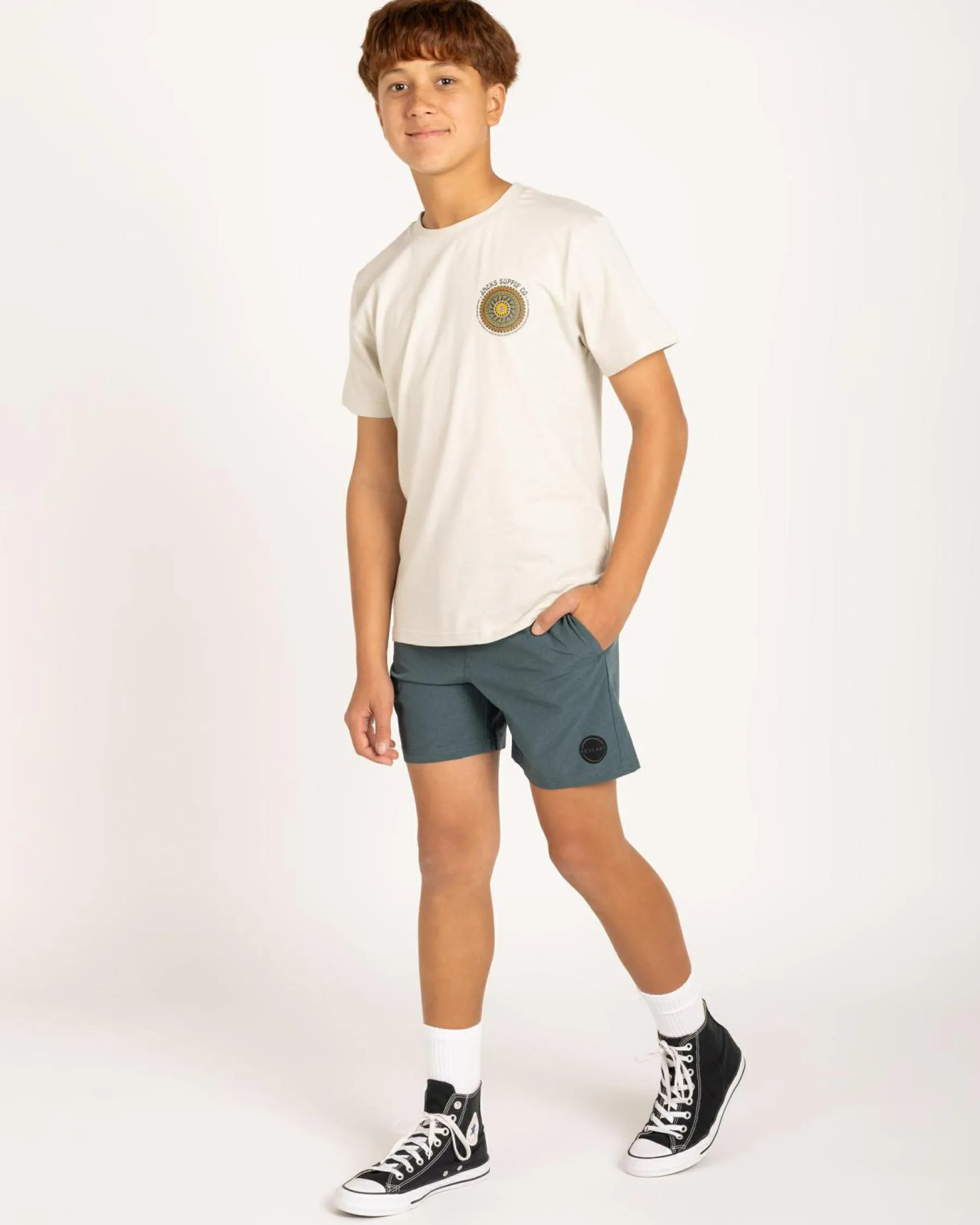 Shorts & Bottoms*Skylark Boys' Liberty Elastic Waist Shorts Marine Green