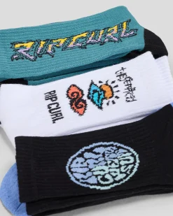 Hot Boys' Logo Crew Socks 3 Pack Kids/BOY Socks & Accesories