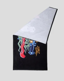 Towels*Santa Cruz Boys' Meek Scratched Slasher Beach Towel Black