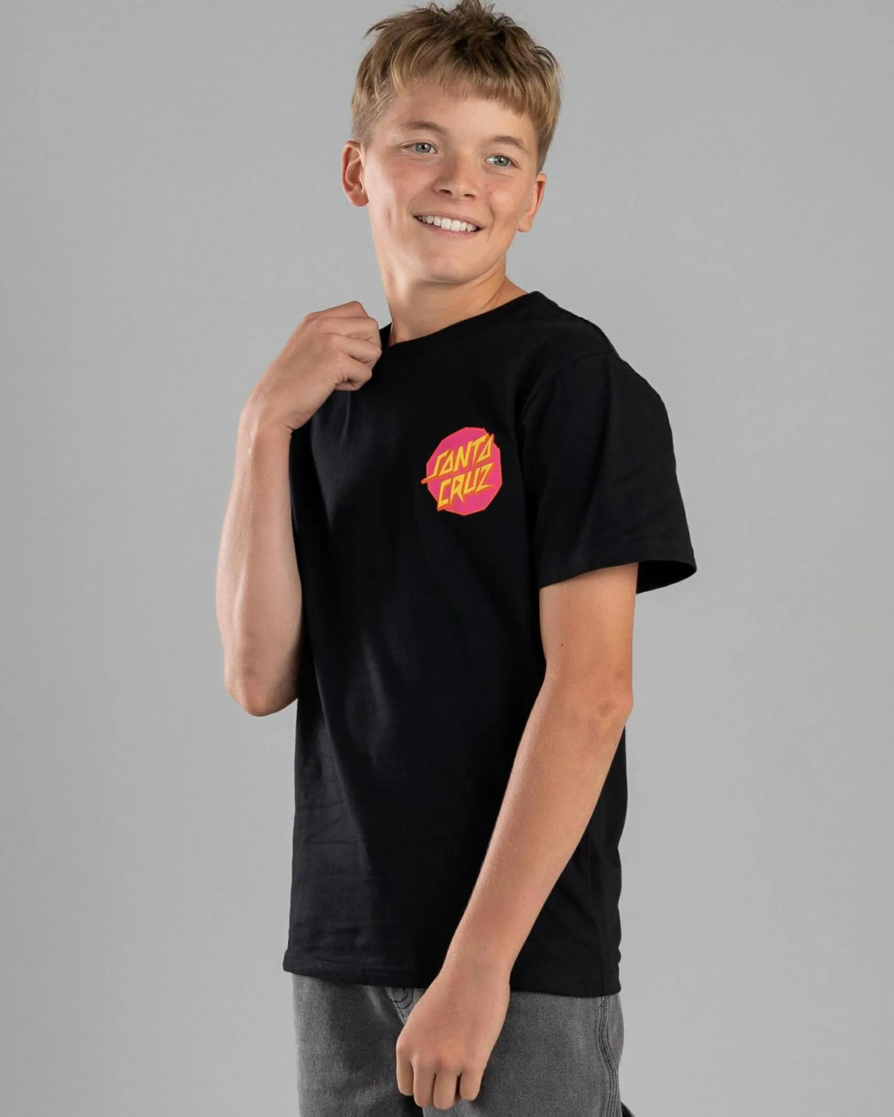 Tops & T-Shirts*Santa Cruz Boys' Meek Scratched Slasher T-Shirt Black