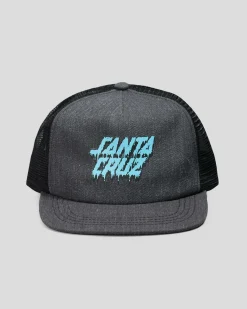 Headwear*Santa Cruz Boys' Melting Strip Trucker Cap Dark Grey/blue