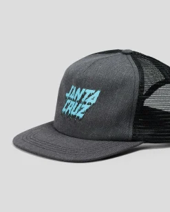 Headwear*Santa Cruz Boys' Melting Strip Trucker Cap Dark Grey/blue