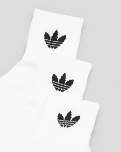 Socks & Accesories*adidas Boys' Mid Ankle Socks 3 Pack White/white/black