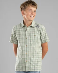 Tops & T-Shirts*Billabong Boys' Mogul Check Short Sleeve Shirt Oatmeal