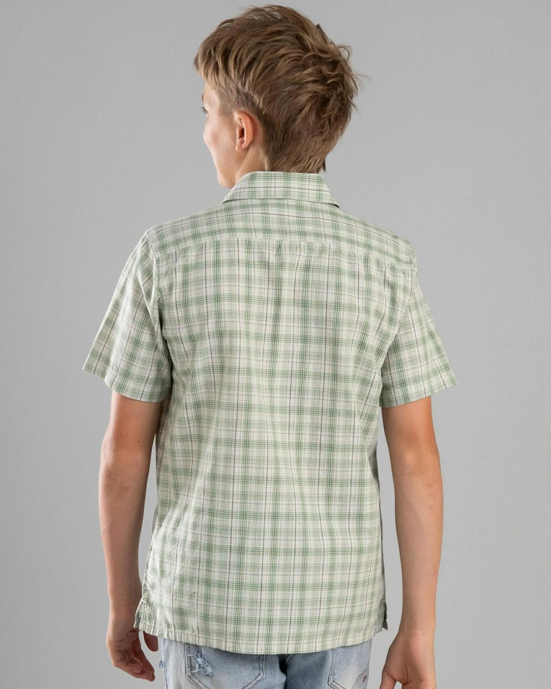 Tops & T-Shirts*Billabong Boys' Mogul Check Short Sleeve Shirt Oatmeal