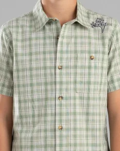 Tops & T-Shirts*Billabong Boys' Mogul Check Short Sleeve Shirt Oatmeal