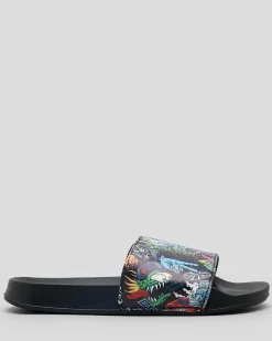 Slides*Sanction Boys' Monster Slides Black