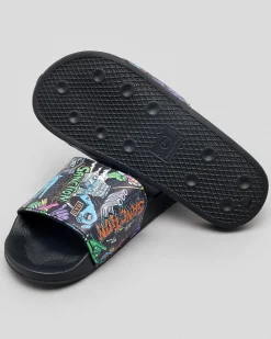 Slides*Sanction Boys' Monster Slides Black