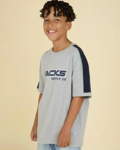 Tops & T-Shirts*Jacks Boys' Nautical T-Shirt Grey Heather