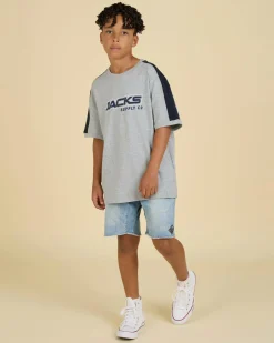 Tops & T-Shirts*Jacks Boys' Nautical T-Shirt Grey Heather