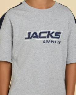 Tops & T-Shirts*Jacks Boys' Nautical T-Shirt Grey Heather