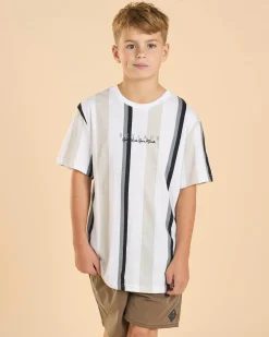 Tops & T-Shirts*Skylark Boys' Nostalgic T-Shirt White Stripe