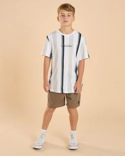 Tops & T-Shirts*Skylark Boys' Nostalgic T-Shirt White Stripe
