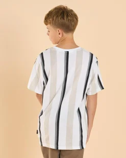 Tops & T-Shirts*Skylark Boys' Nostalgic T-Shirt White Stripe
