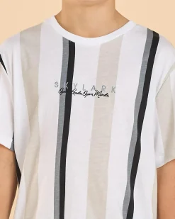 Tops & T-Shirts*Skylark Boys' Nostalgic T-Shirt White Stripe