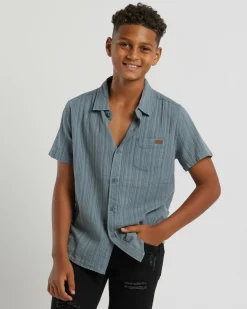 Tops & T-Shirts*Skylark Boys' Novella Short Sleeve Shirt Slate Blue