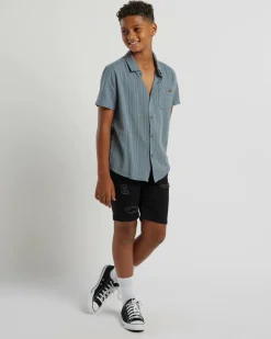 Tops & T-Shirts*Skylark Boys' Novella Short Sleeve Shirt Slate Blue