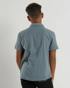 Tops & T-Shirts*Skylark Boys' Novella Short Sleeve Shirt Slate Blue