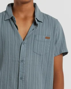 Tops & T-Shirts*Skylark Boys' Novella Short Sleeve Shirt Slate Blue