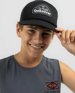 Headwear*Quiksilver Boys' Onshore Trucker Cap Black